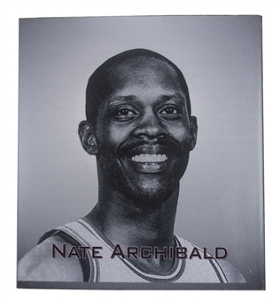 Nate Archibald 25x28 Enshrinement Portrait Formerly Displayed In Naismith Basketball Hall of Fame (Naismith HOF LOA)